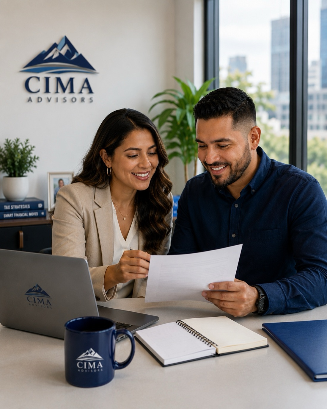 The CIMA Advisors team meeting together.